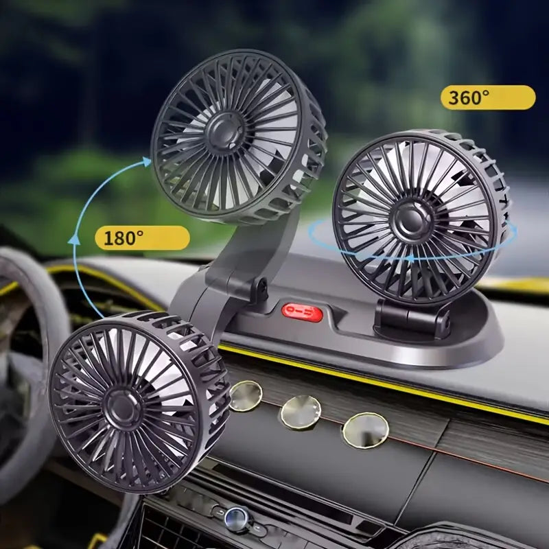 Ventilateur de voiture à double tête.