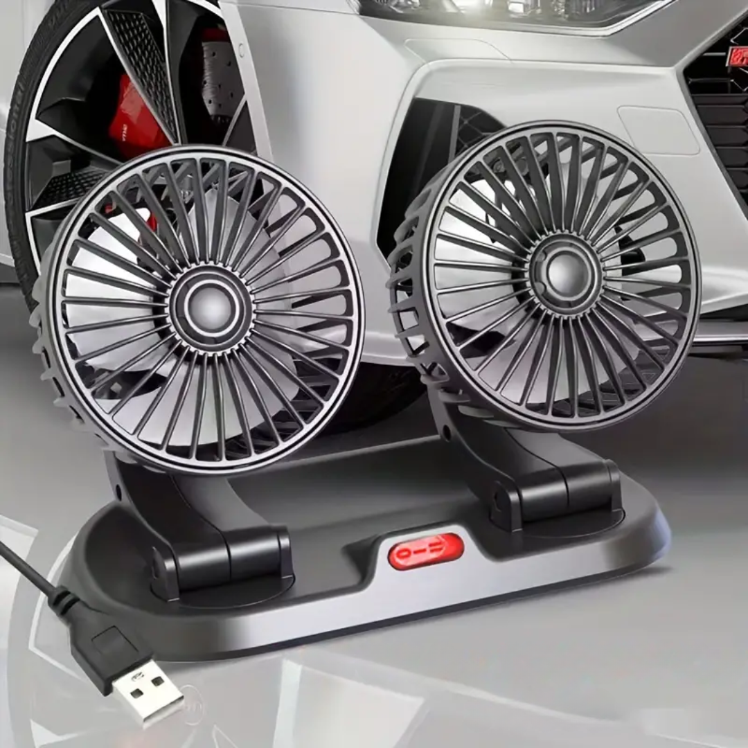 Ventilateur de voiture à double tête.